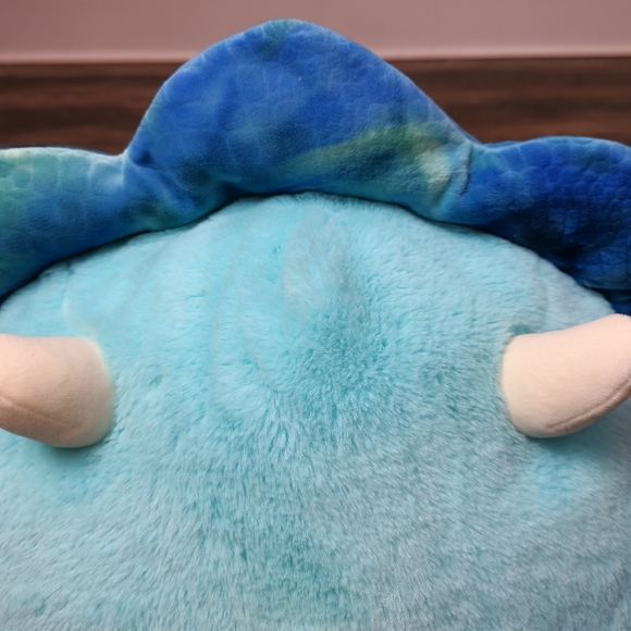 Squishmallows Official Plush 16 inch Malik the Blue Triceratops  FUZZA MALLOWS - Picture 2 of 6
